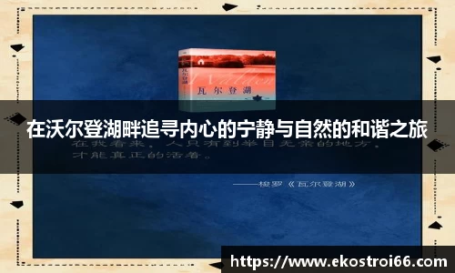 在沃尔登湖畔追寻内心的宁静与自然的和谐之旅